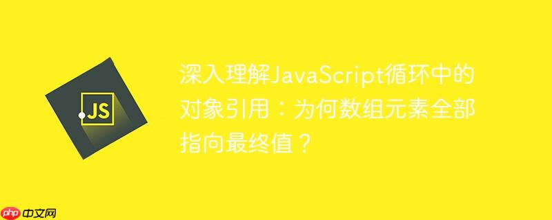 深入理解JavaScript循环中的对象引用:为何数组元素全部指向最终值?
