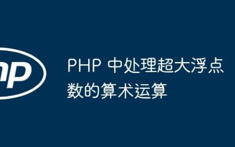 PHP 中处理超大浮点数的算术运算
