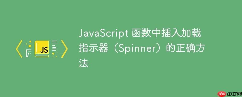 javascript 函数中插入加载指示器(spinner)的正确方法