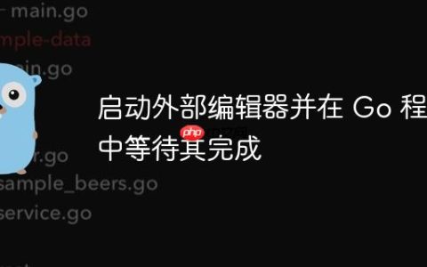启动外部编辑器并在 Go 程序中等待其完成