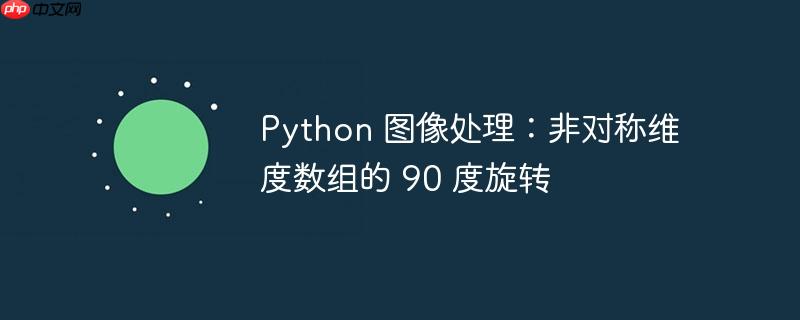 python 图像处理:非对称维度数组的 90 度旋转