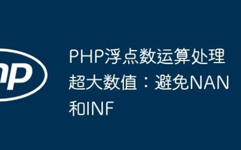 PHP浮点数运算处理超大数值：避免NAN和INF