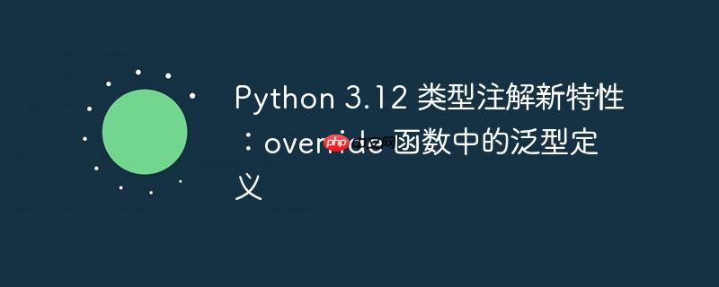python 3.12 类型注解新特性:override 函数中的泛型定义