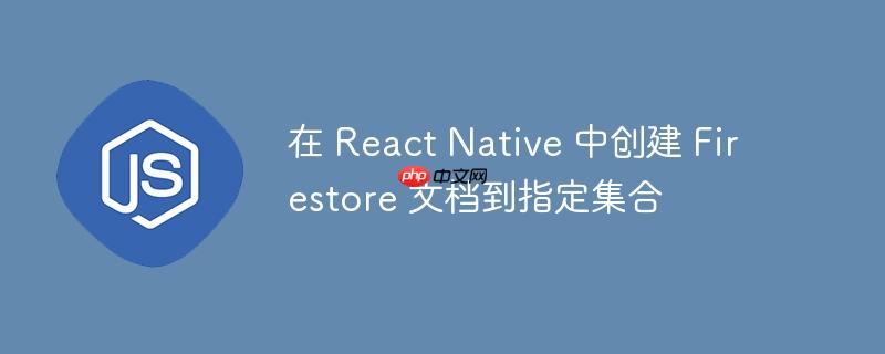 在 react native 中创建 firestore 文档到指定集合