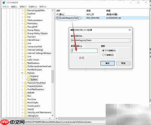 C禁用启用注册表操作