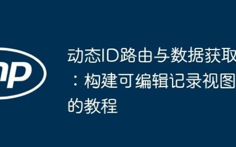 动态ID路由与数据获取：构建可编辑记录视图的教程