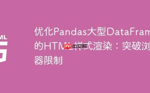 优化Pandas大型DataFrame的HTML样式渲染：突破浏览器限制