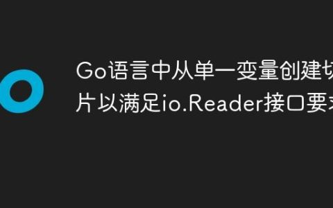Go语言中从单一变量创建切片以满足io.Reader接口要求