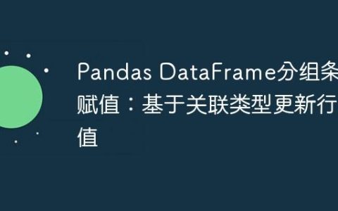 Pandas DataFrame分组条件赋值：基于关联类型更新行值