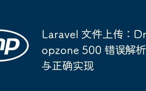 Laravel 文件上传：Dropzone 500 错误解析与正确实现