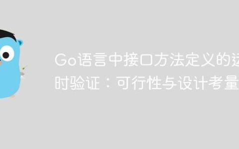 Go语言中接口方法定义的运行时验证：可行性与设计考量