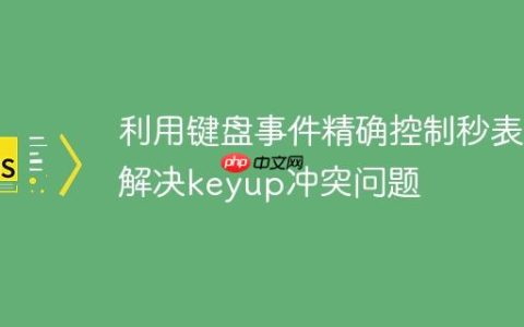 利用键盘事件精确控制秒表：解决keyup冲突问题