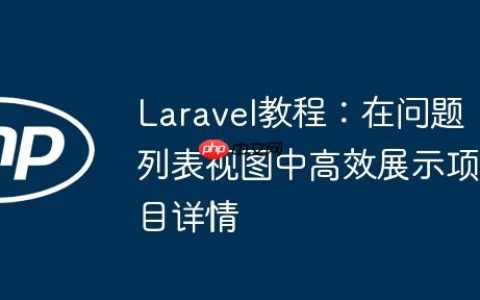 Laravel教程：在问题列表视图中高效展示项目详情