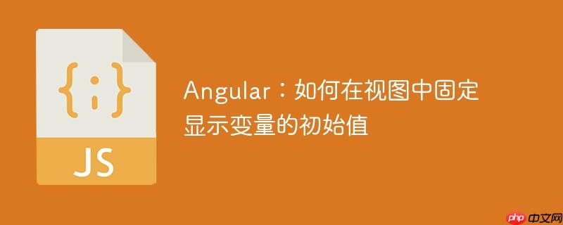 Angular:如何在视图中固定显示变量的初始值