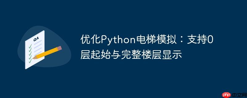 优化Python电梯模拟:支持0层起始与完整楼层显示