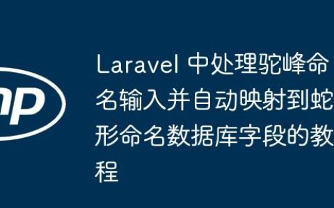 Laravel 中处理驼峰命名输入并自动映射到蛇形命名数据库字段的教程