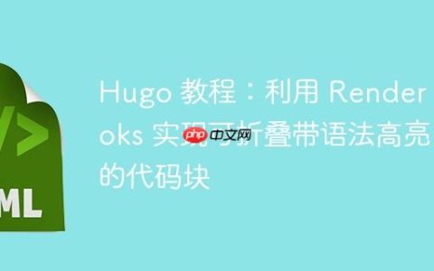 Hugo 教程：利用 Render Hooks 实现可折叠带语法高亮的代码块