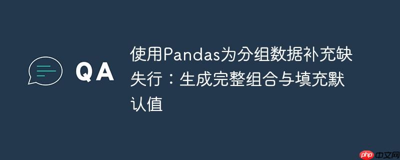 使用Pandas为分组数据补充缺失行:生成完整组合与填充默认值
