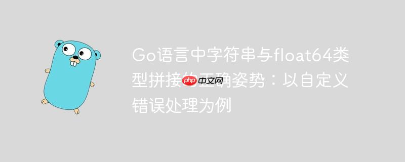 Go语言中字符串与float64类型拼接的正确姿势:以自定义错误处理为例