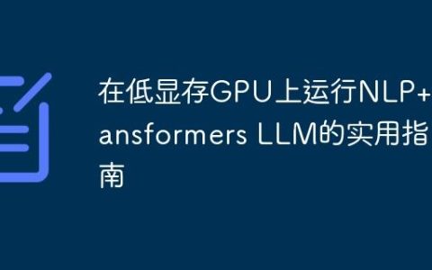 在低显存GPU上运行NLP+Transformers LLM的实用指南