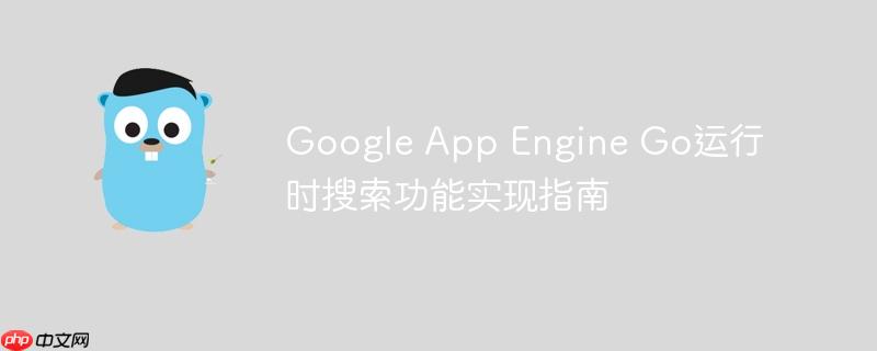 Google App Engine Go运行时搜索功能实现指南