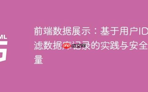 前端数据展示：基于用户ID过滤数据库记录的实践与安全考量