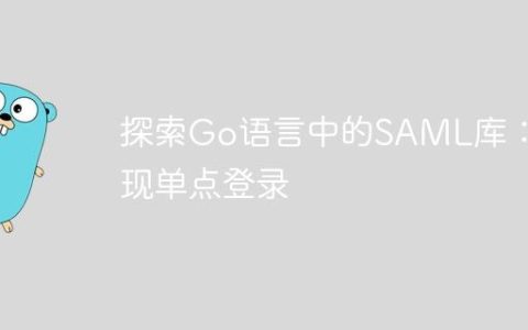 探索Go语言中的SAML库：实现单点登录