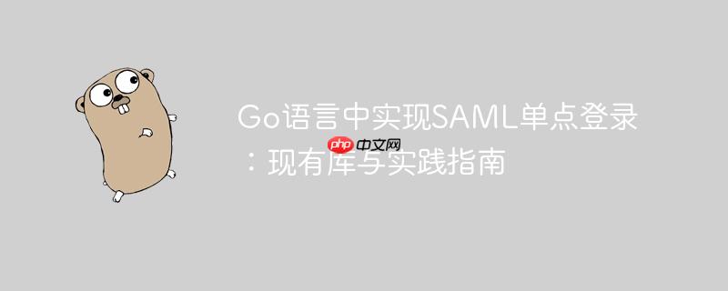 Go语言中实现SAML单点登录:现有库与实践指南