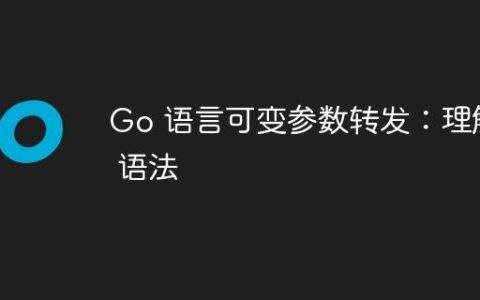 Go 语言可变参数转发：理解 ... 语法