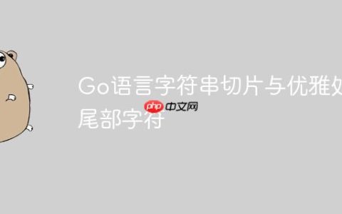 Go语言字符串切片与优雅处理尾部字符