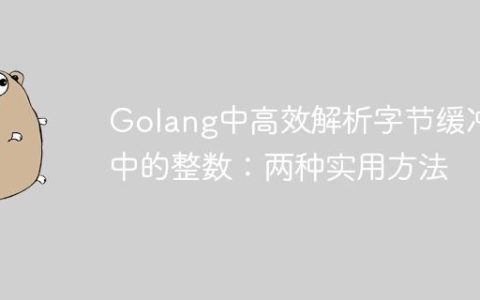 Golang中高效解析字节缓冲区中的整数：两种实用方法