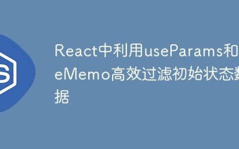 React中利用useParams和useMemo高效过滤初始状态数据