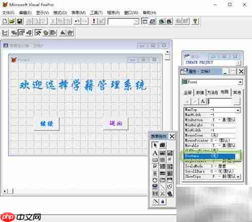 VF6.0设置表单背景图片