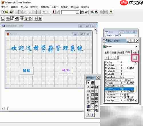 VF6.0设置表单背景图片