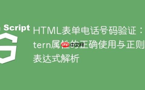 HTML表单电话号码验证：pattern属性的正确使用与正则表达式解析