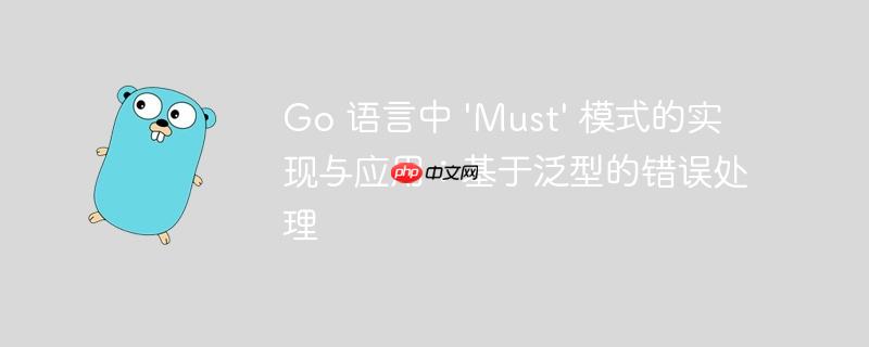 Go 语言中 'Must' 模式的实现与应用:基于泛型的错误处理