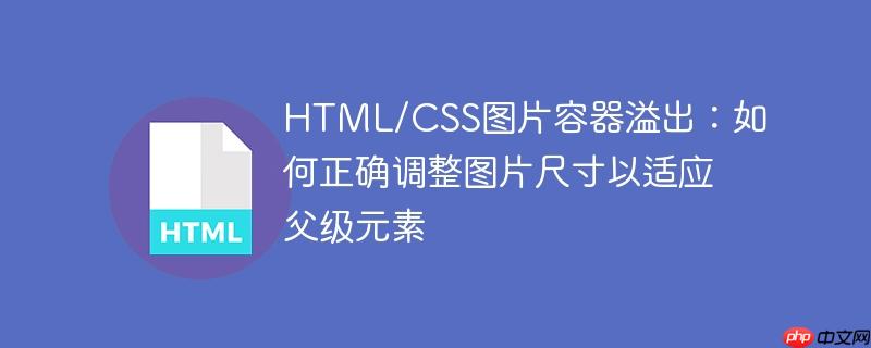 HTML/CSS图片容器溢出:如何正确调整图片尺寸以适应父级元素