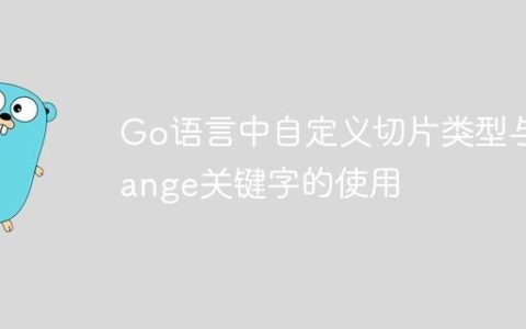 Go语言中自定义切片类型与range关键字的使用