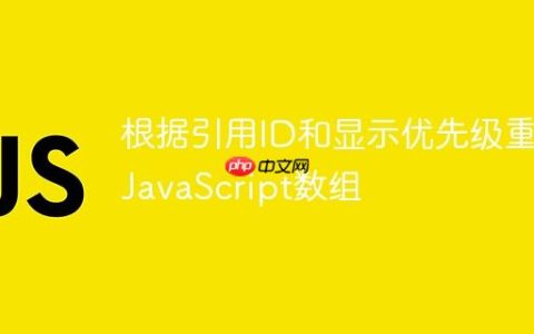根据引用ID和显示优先级重排JavaScript数组