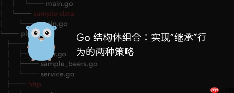Go 结构体组合：实现“继承”行为的两种策略