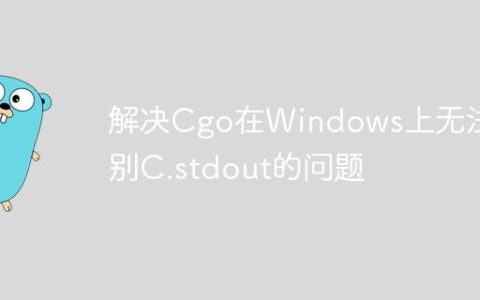 解决Cgo在Windows上无法识别C.stdout的问题
