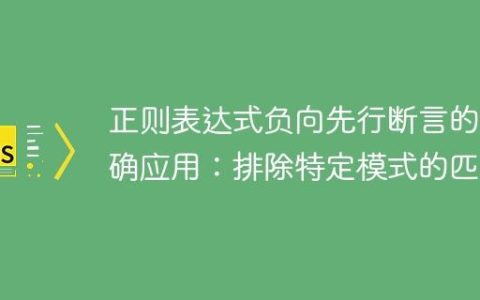 正则表达式负向先行断言的精确应用：排除特定模式的匹配