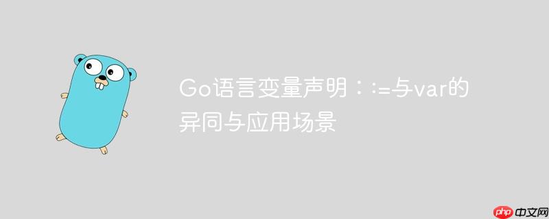 Go语言变量声明：:=与var的异同与应用场景