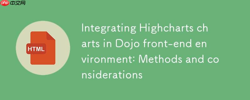 在Dojo前端环境中集成Highcharts图表:方法与注意事项