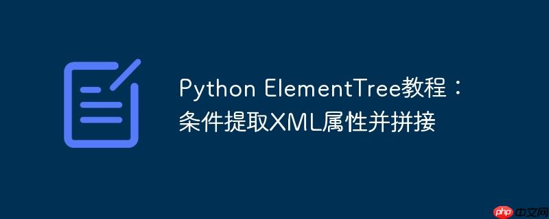 Python ElementTree教程:条件提取XML属性并拼接