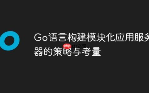 Go语言构建模块化应用服务器的策略与考量