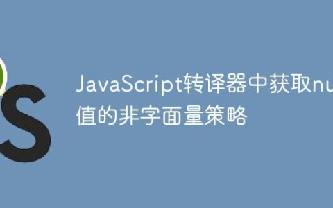 JavaScript转译器中获取null值的非字面量策略