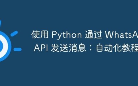 使用 Python 通过 WhatsApp API 发送消息：自动化教程