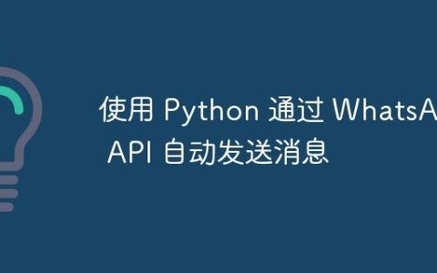 使用 Python 通过 WhatsApp API 自动发送消息