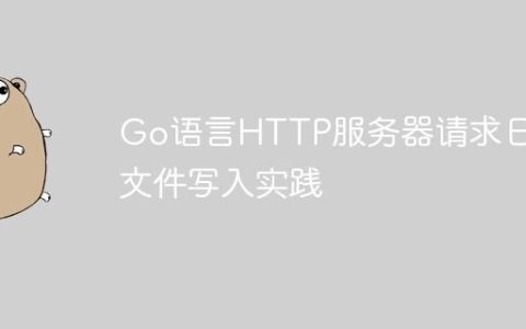 Go语言HTTP服务器请求日志文件写入实践